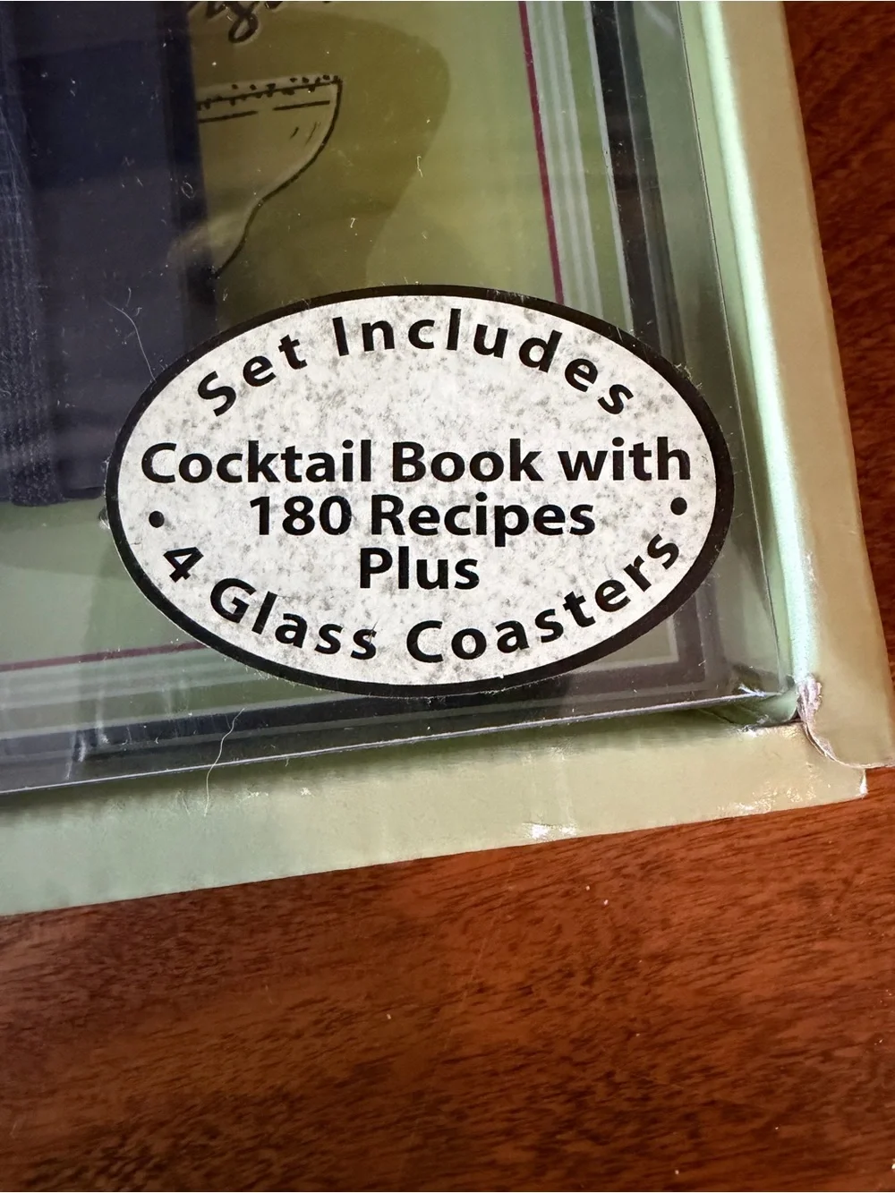 CounterArt Classic Cocktail Coasters and Recipe Book Boxed Gift Set